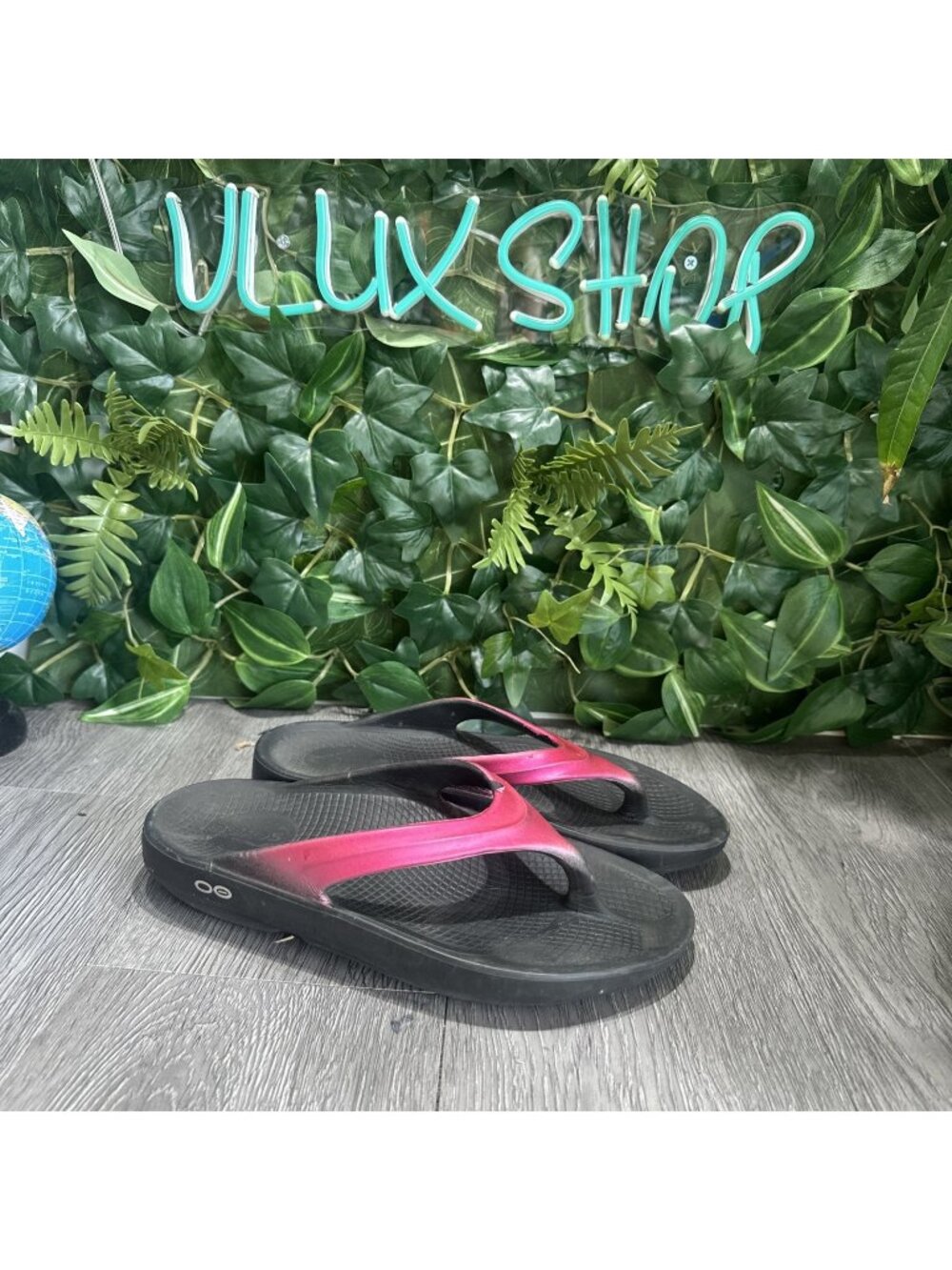 OOFOS OOlala Luxe Thong Sandals Pink Women's Size US 7 EU 38